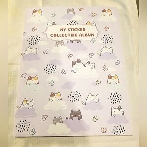 Cute cat sticker collecting book